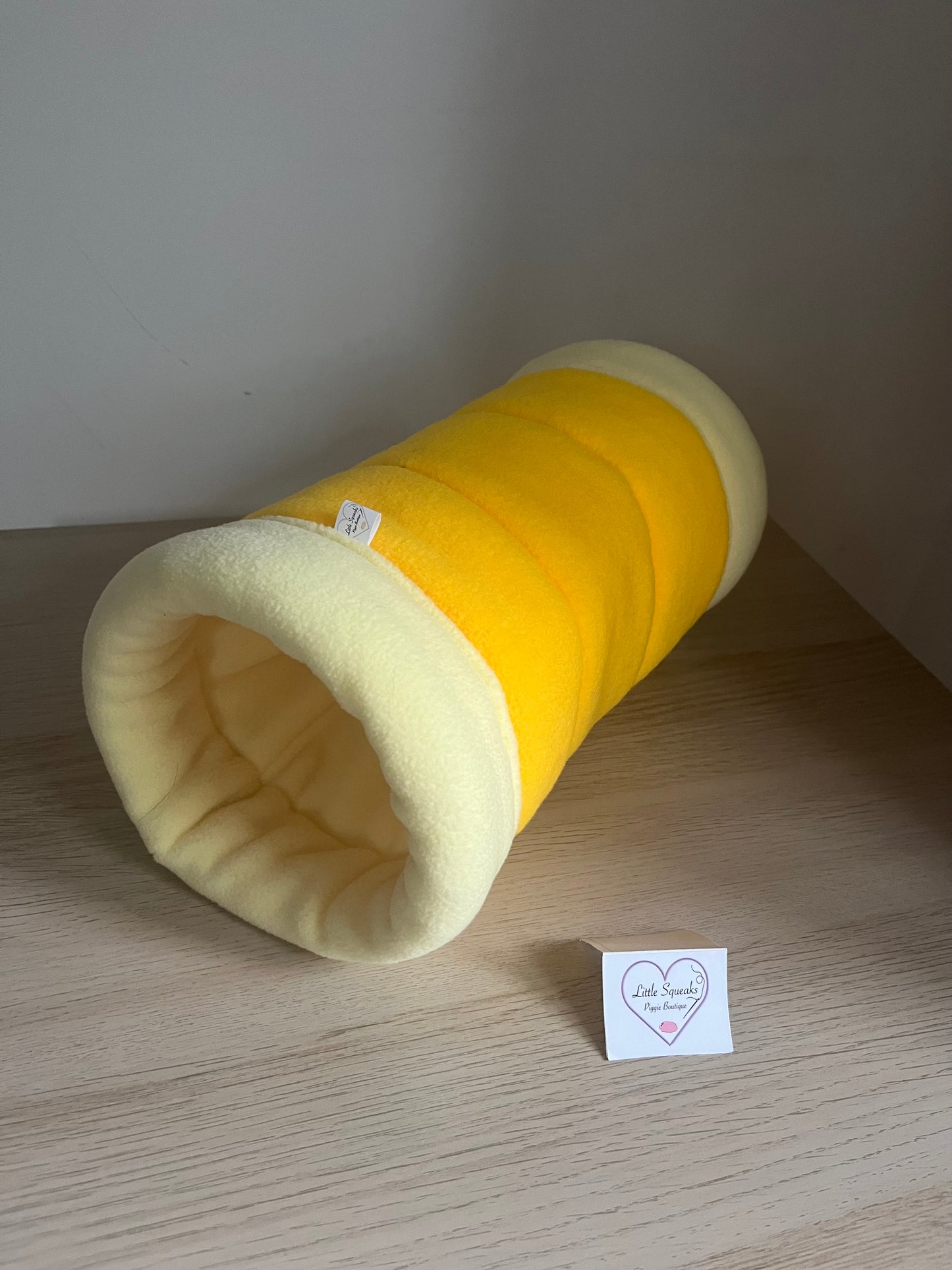 Busy Bumblebee Snuggle Tunnel ‘STAY OPEN’ - Guinea Pig Bed/Hide
