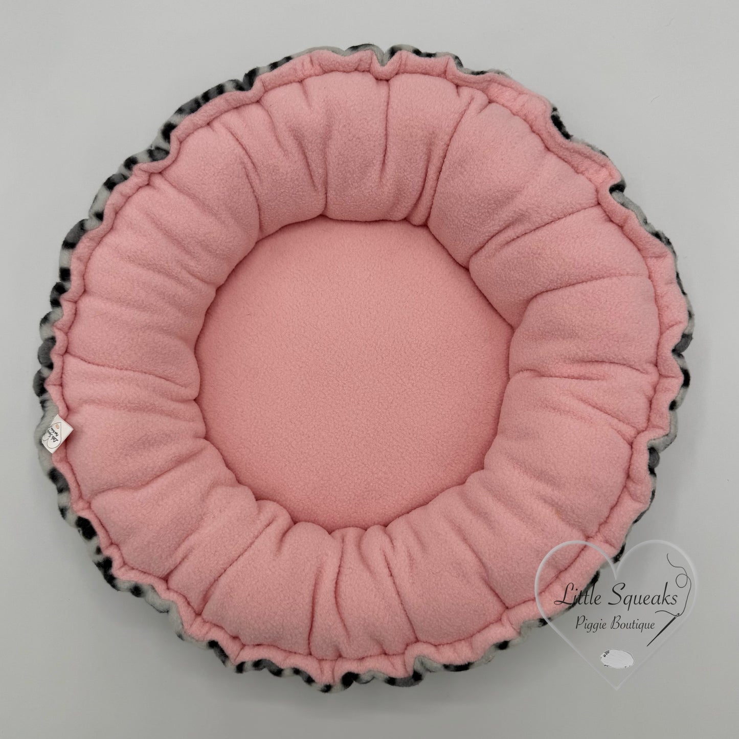 Squishy Donut Bed for Guinea Pigs - Snow Leopard