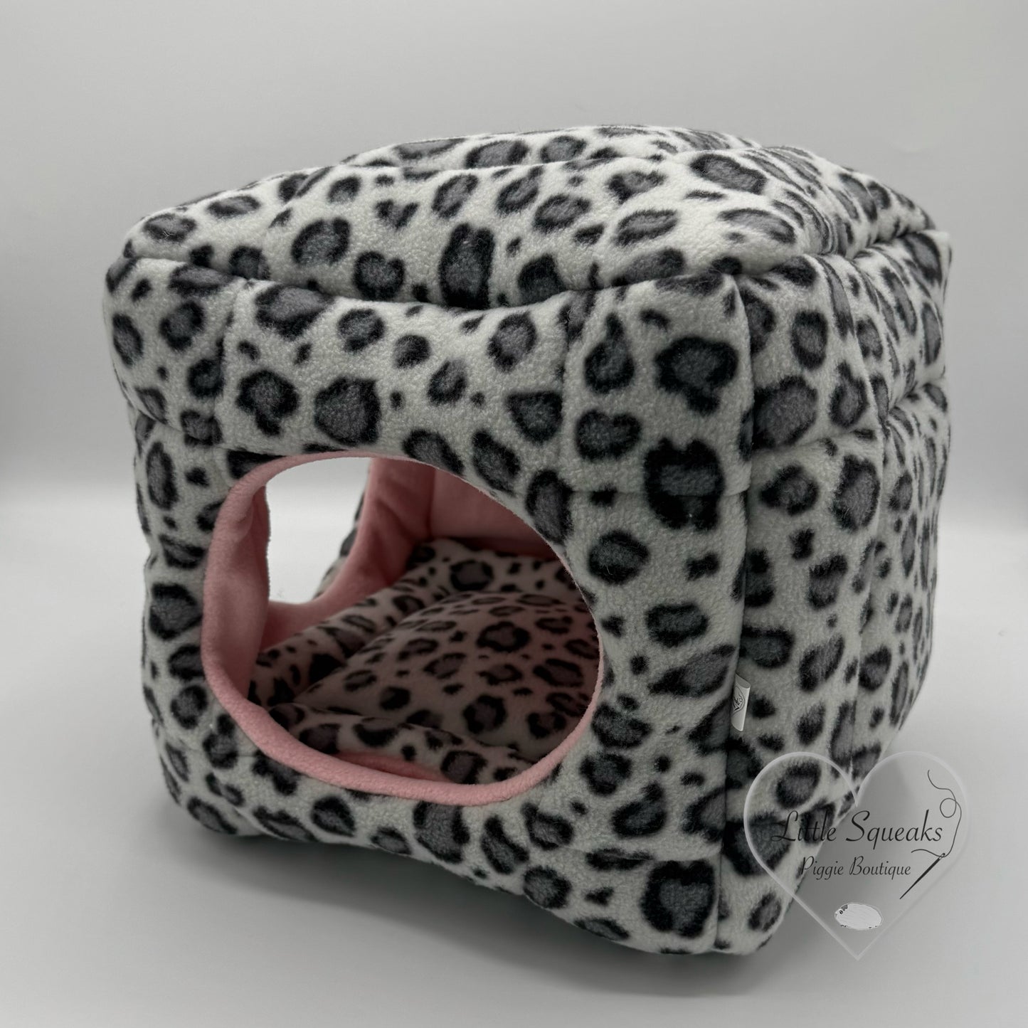 Snow Leopard Cuddle Cube - Two Entrance Guinea Pig Bed/Hide