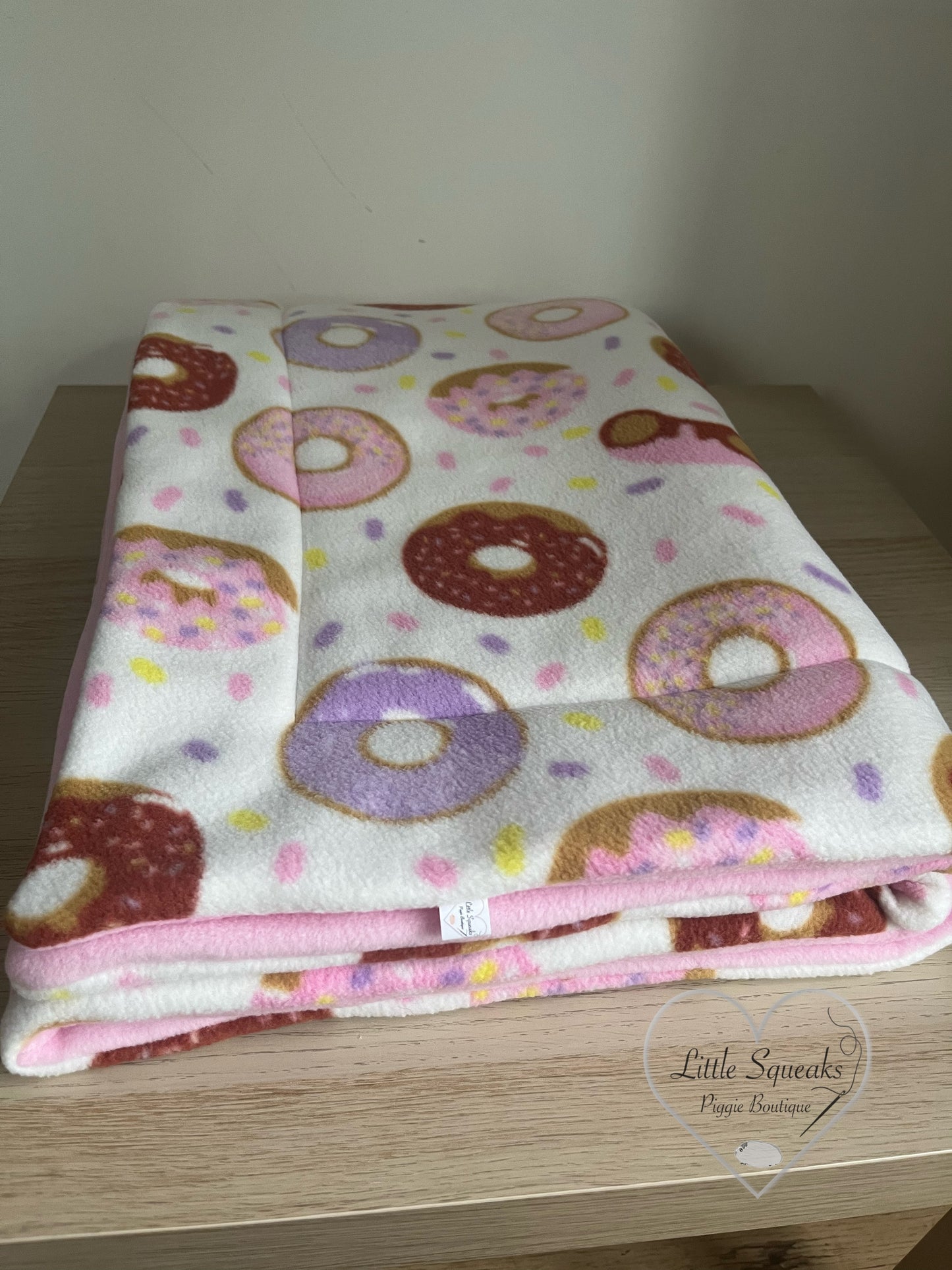 Fleece Cage Liner for Guinea Pigs - Donuts & Sprinkles