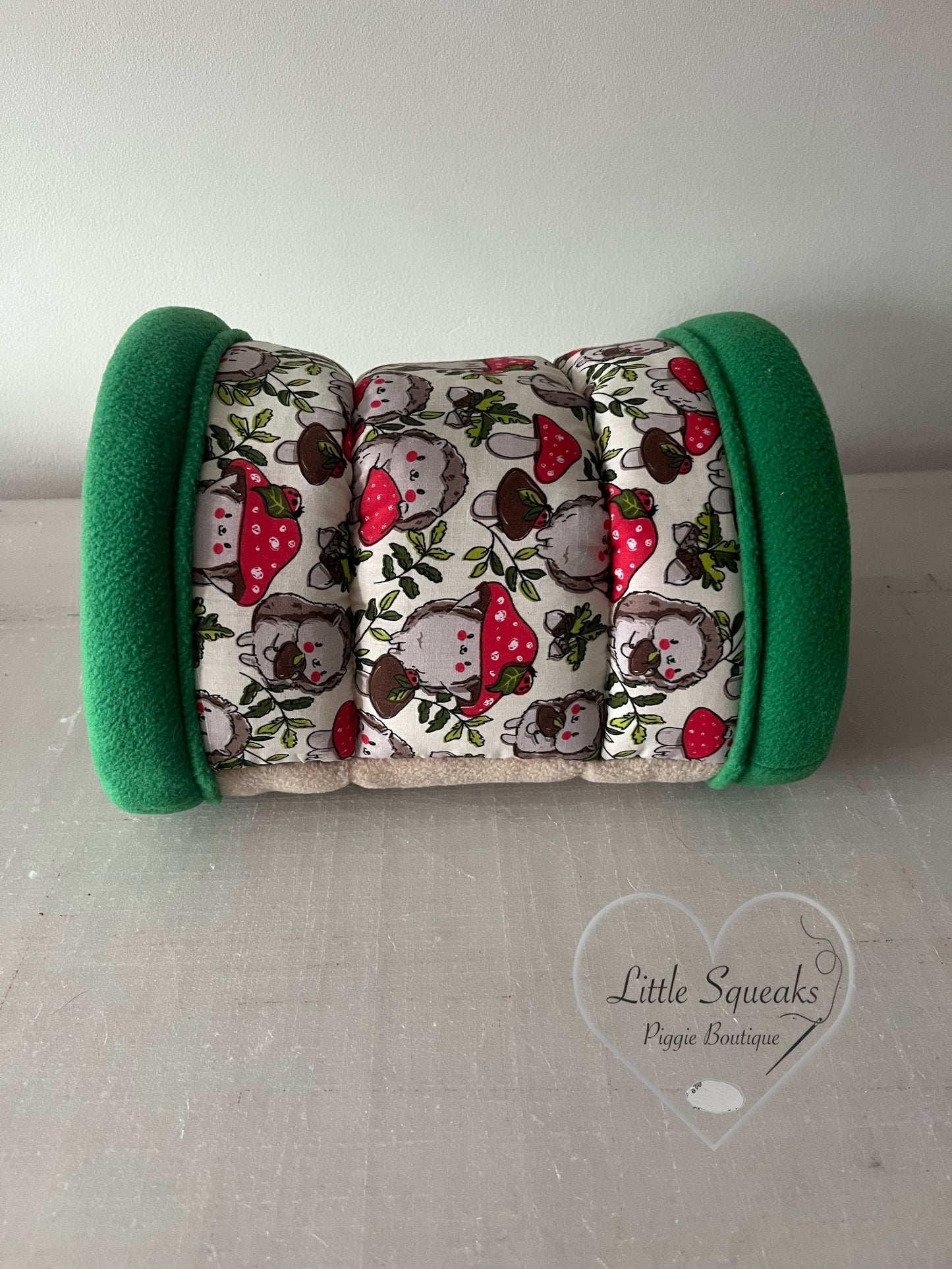 Cuddle Tunnel with Pee Pad - Guinea Pig Bed/Hide (Enchanted Hedgehog Collection)