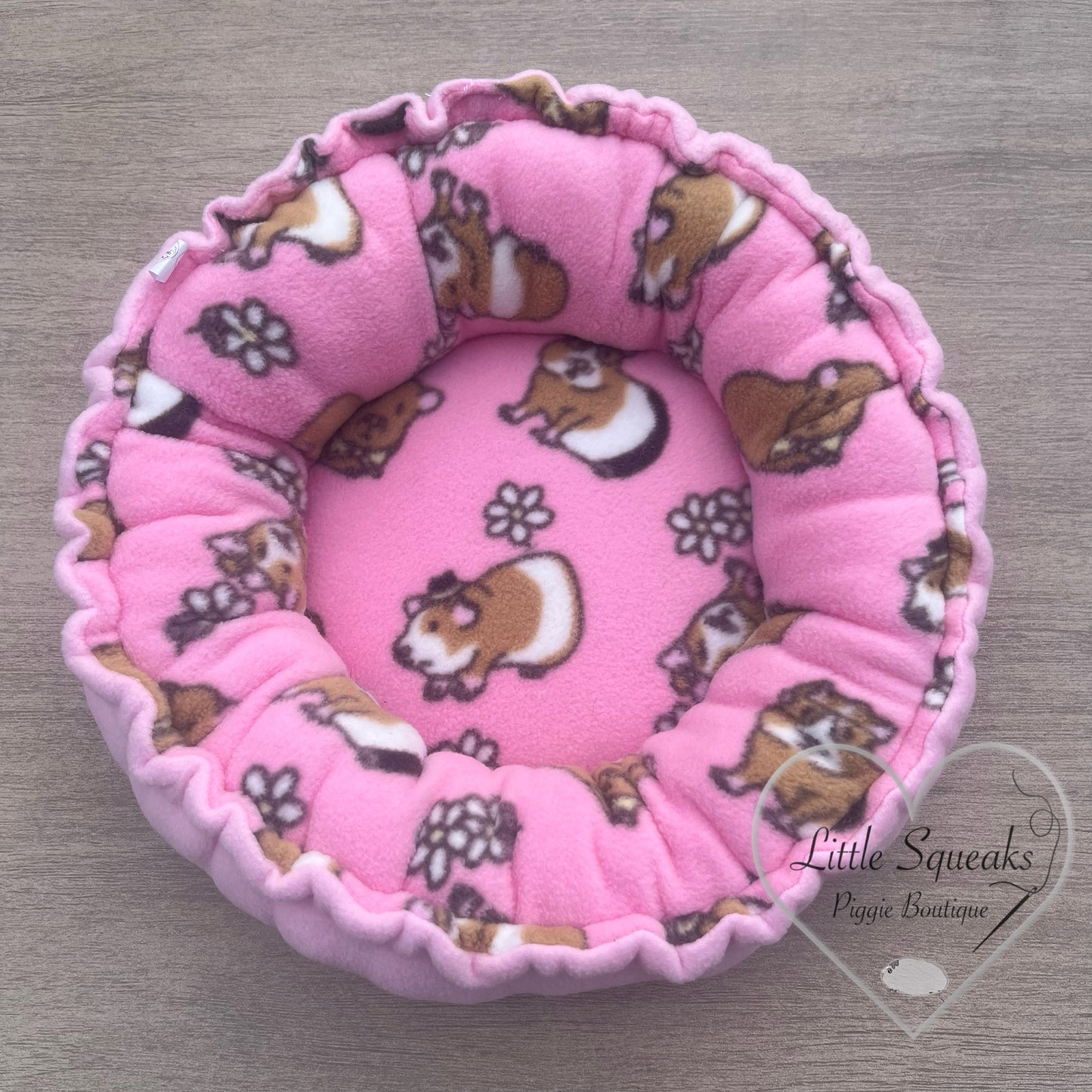 Squishy Donut Bed for Guinea Pigs - Pink Guinea Pig