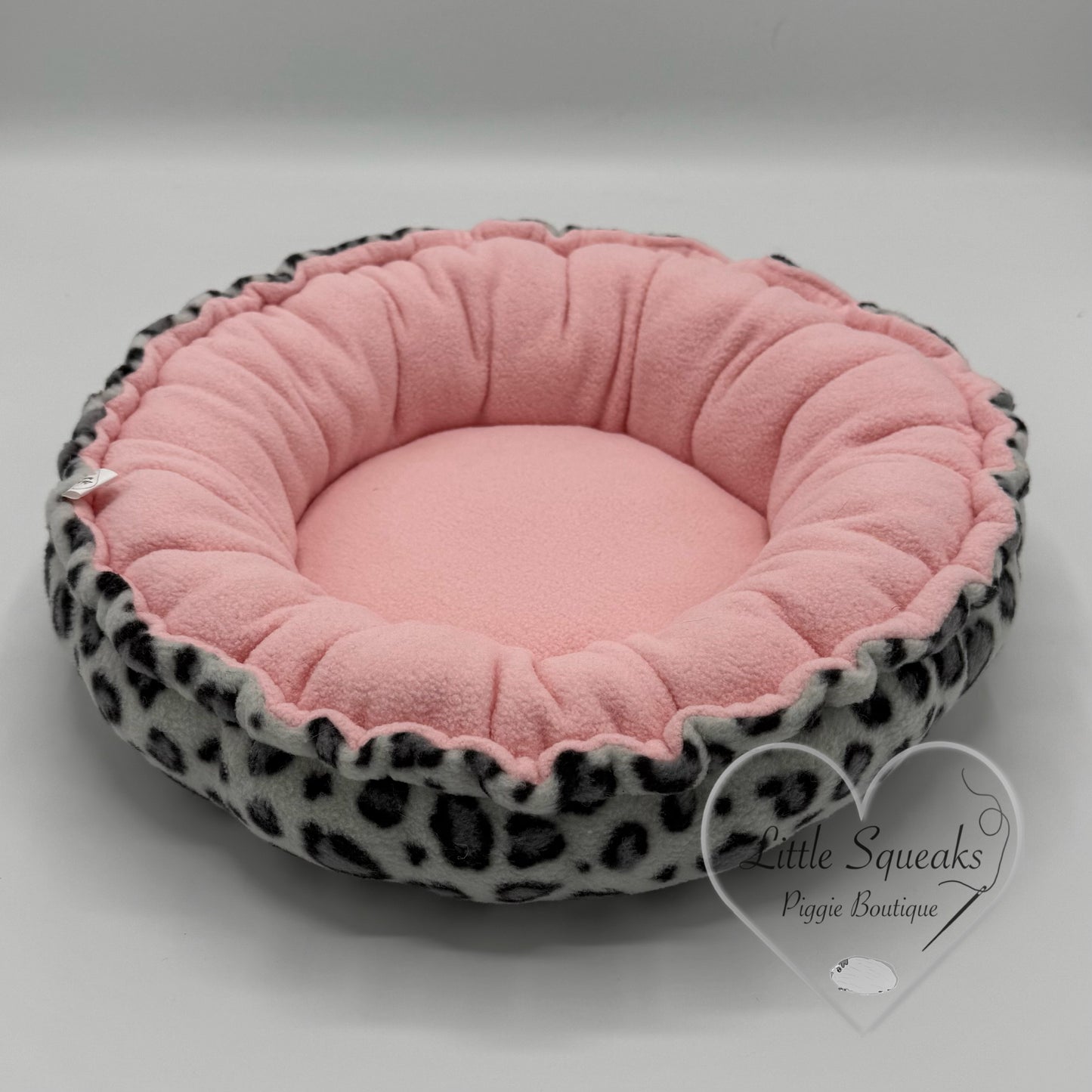 Squishy Donut Bed for Guinea Pigs - Snow Leopard