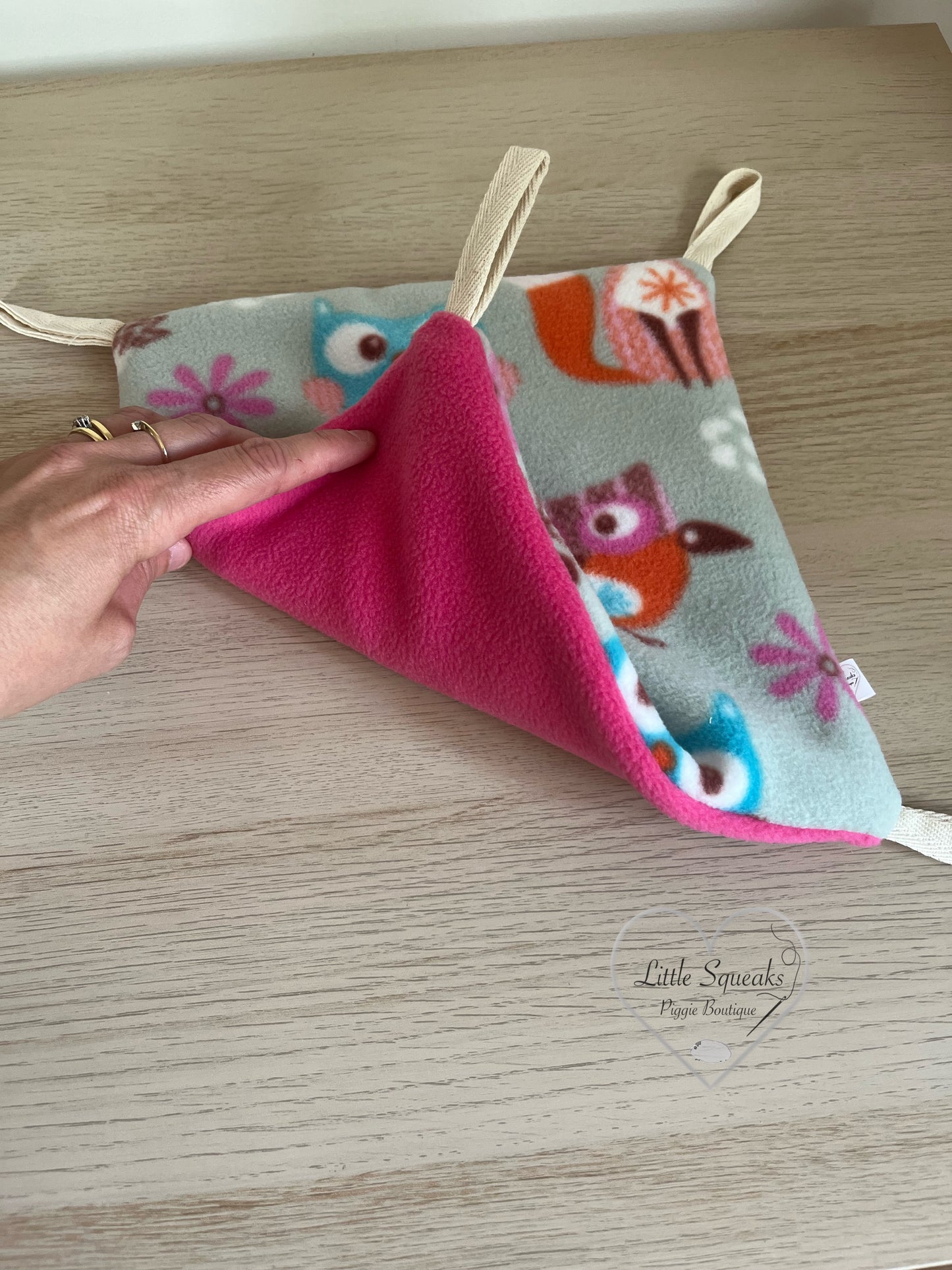 Hammock Stand Pads for Guinea Pigs (Woodland/Pink)
