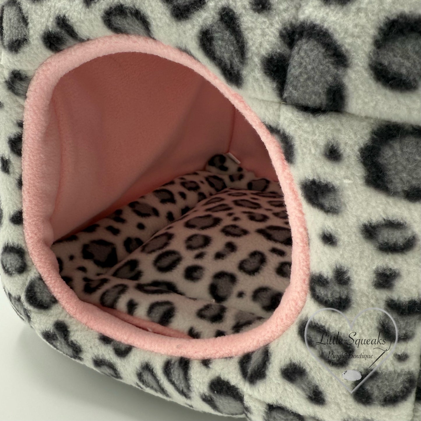 Snow Leopard Cuddle Cube - Two Entrance Guinea Pig Bed/Hide
