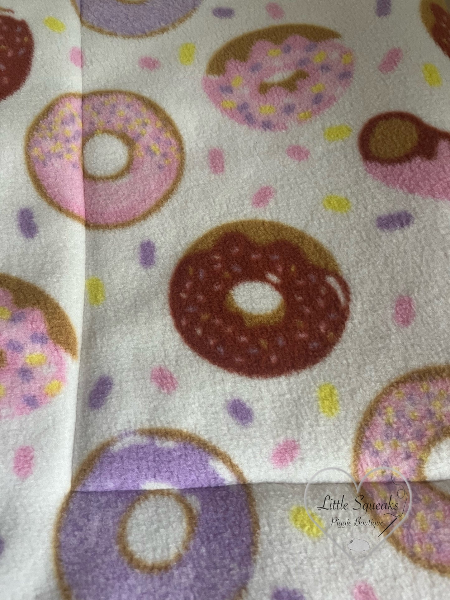 Fleece Cage Liner for Guinea Pigs - Donuts & Sprinkles