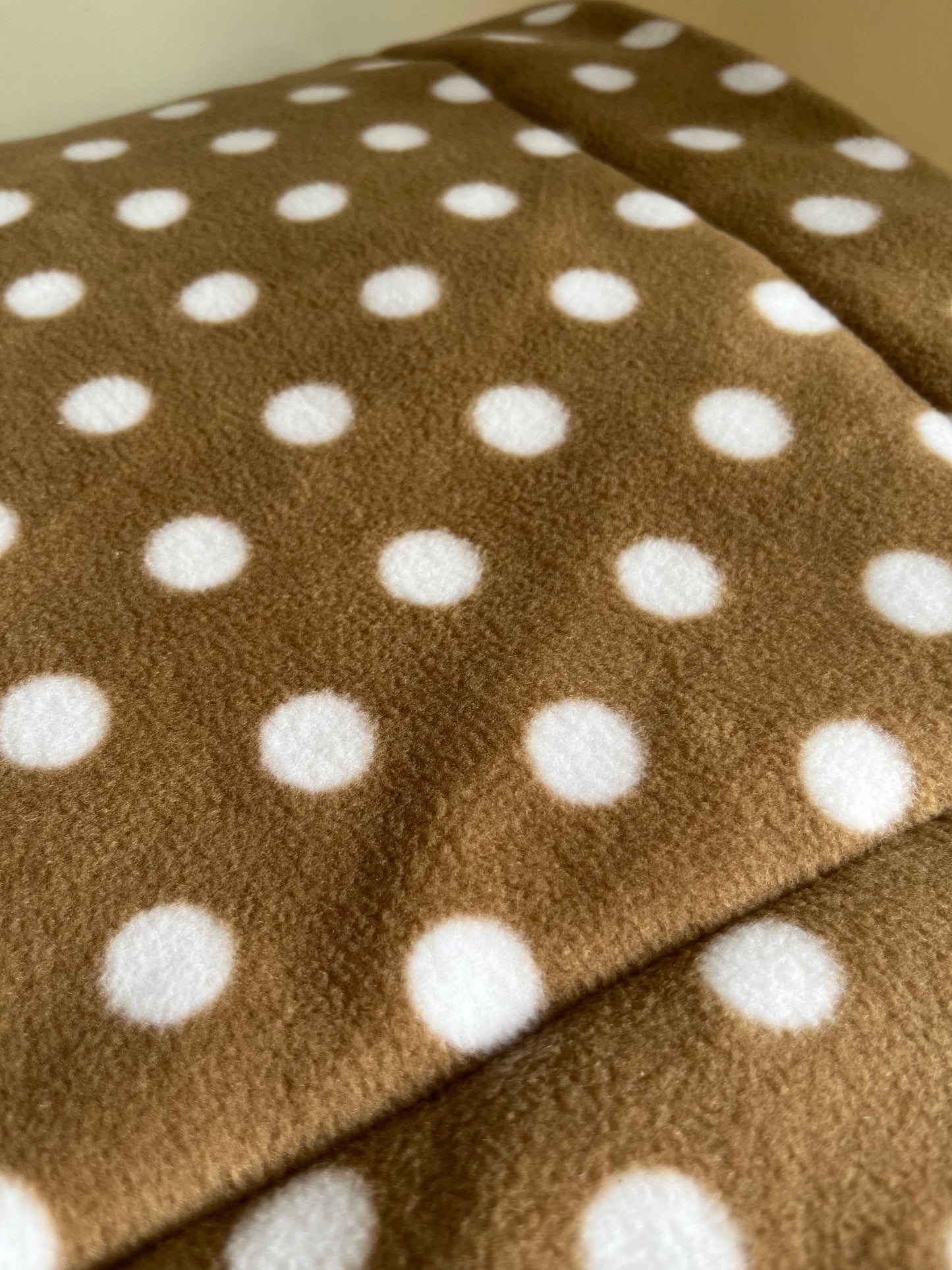 Fleece Cage Liner for Guinea Pigs - Enchanted Hedgehog Collection (Mocha/White Spotted/Pale Pink)