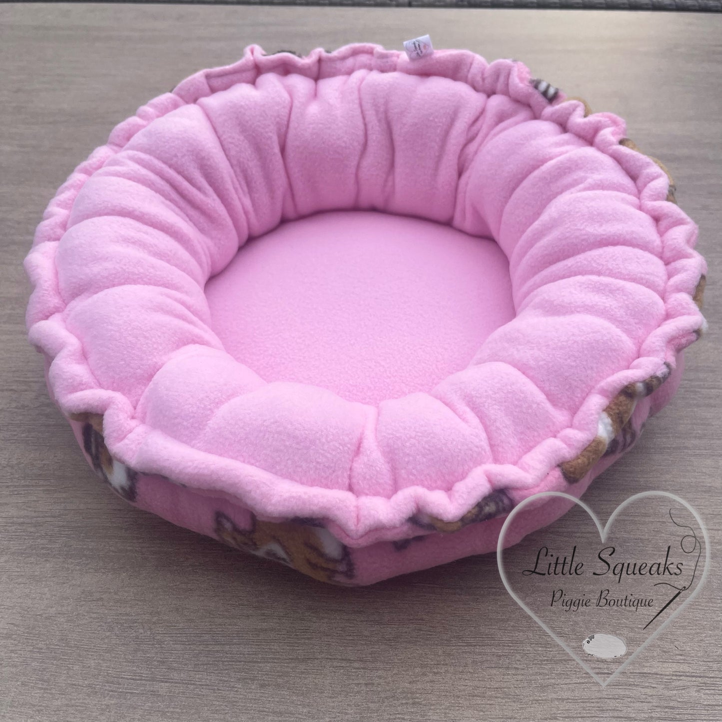 Squishy Donut Bed for Guinea Pigs - Pink Guinea Pig