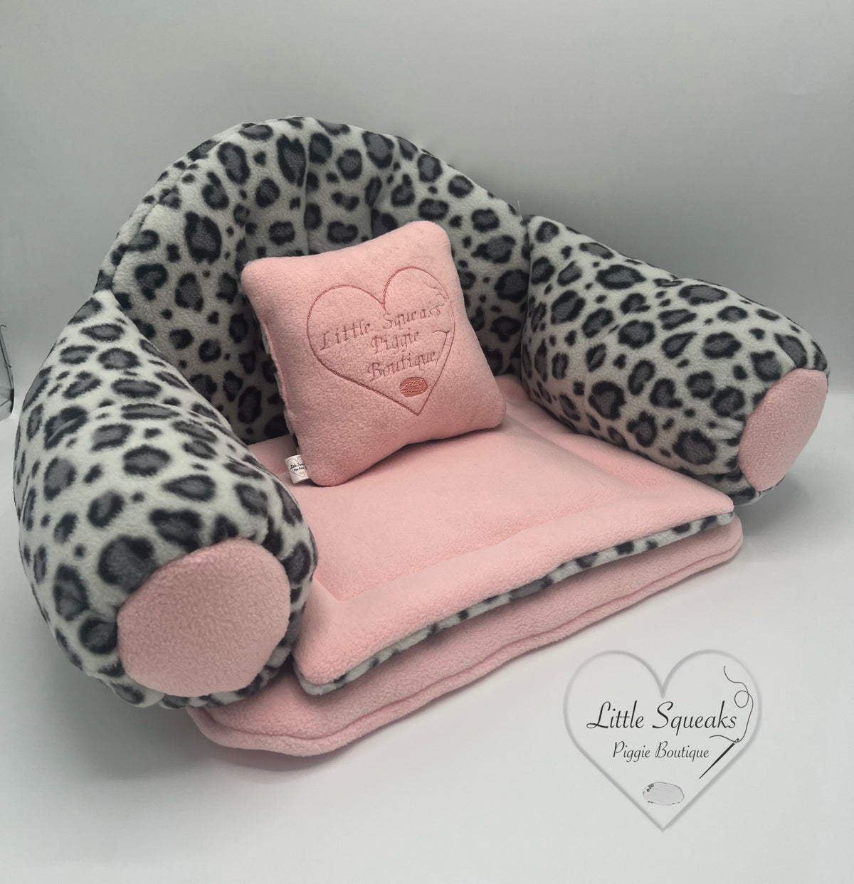 Snow Leopard Squishy Sofa for Guinea Pigs