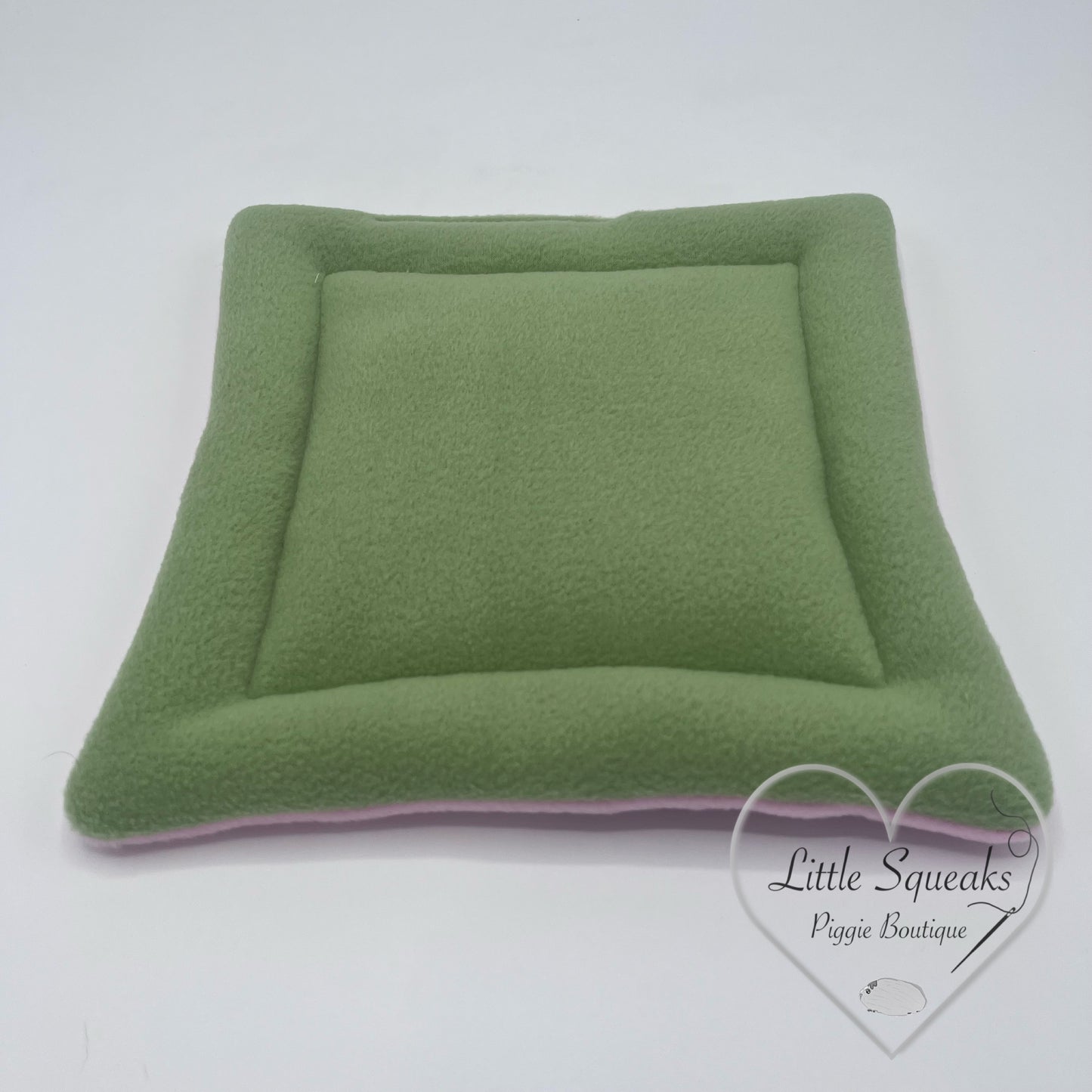 Square Pee Pad - for Cuddle Cube (Baby Pink/Green) - Flower Garden Collection