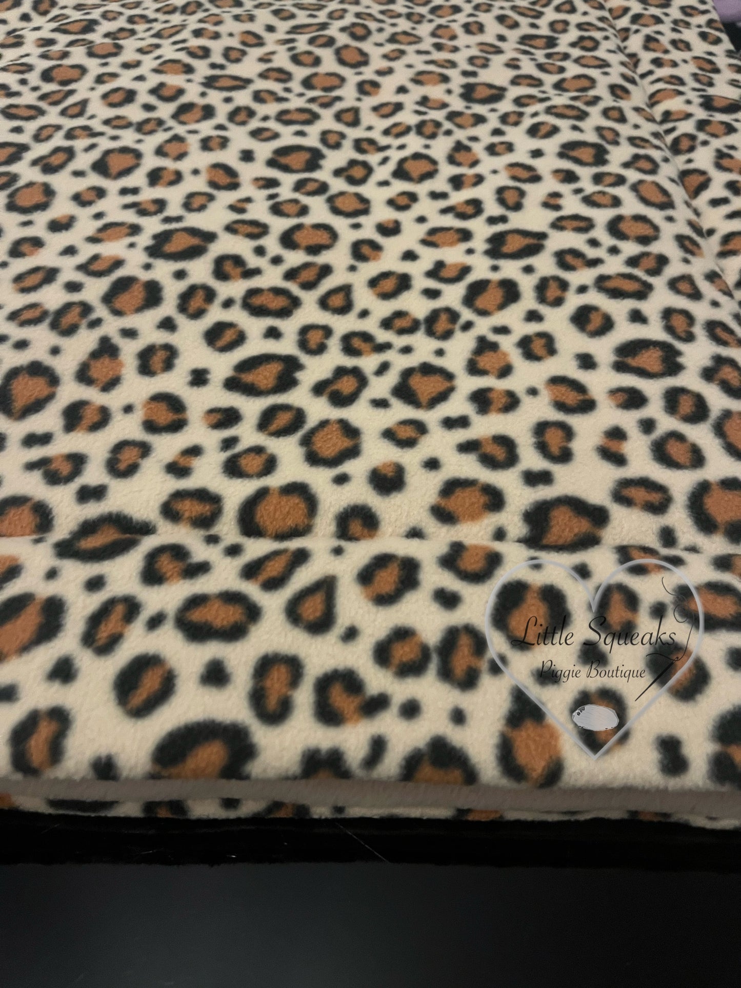 Fleece Cage Liner for Guinea Pigs - Tan Leopard