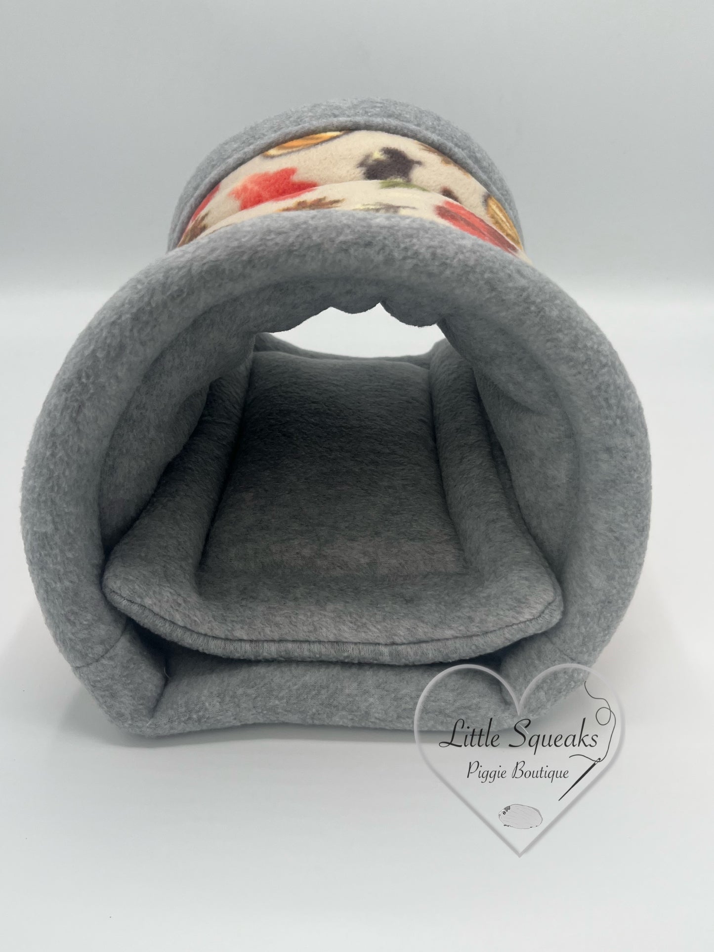 Autumn Spice Cuddle Tunnel with Pee Pad - Guinea Pig Bed/Hide