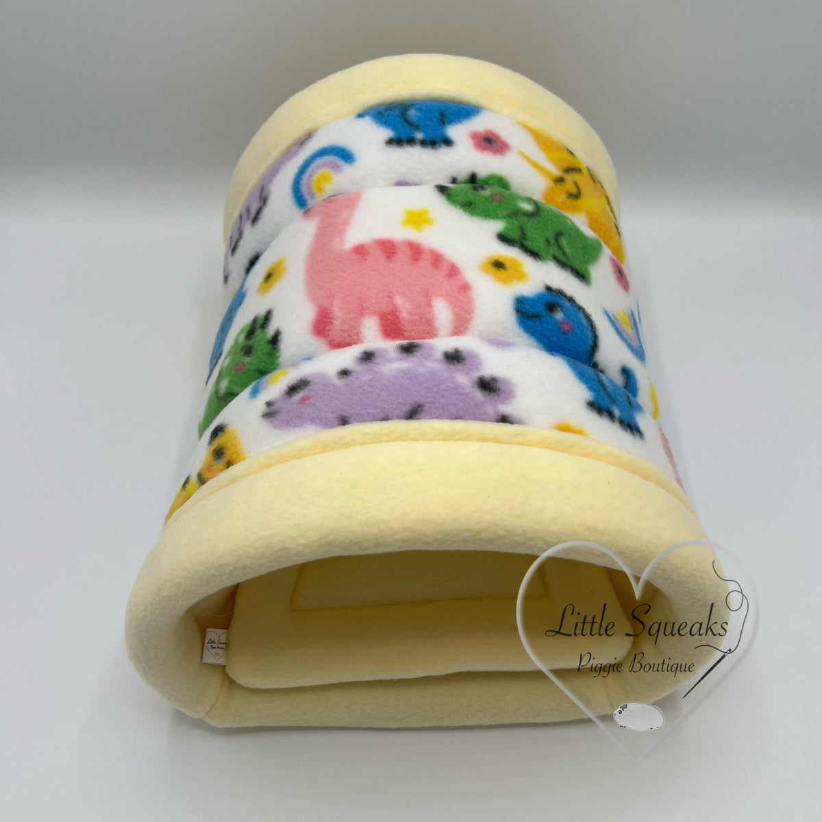 Dinosaur Cuddle Tunnel with Pee Pad - Guinea Pig Bed/Hide (Dinosaur Collection)