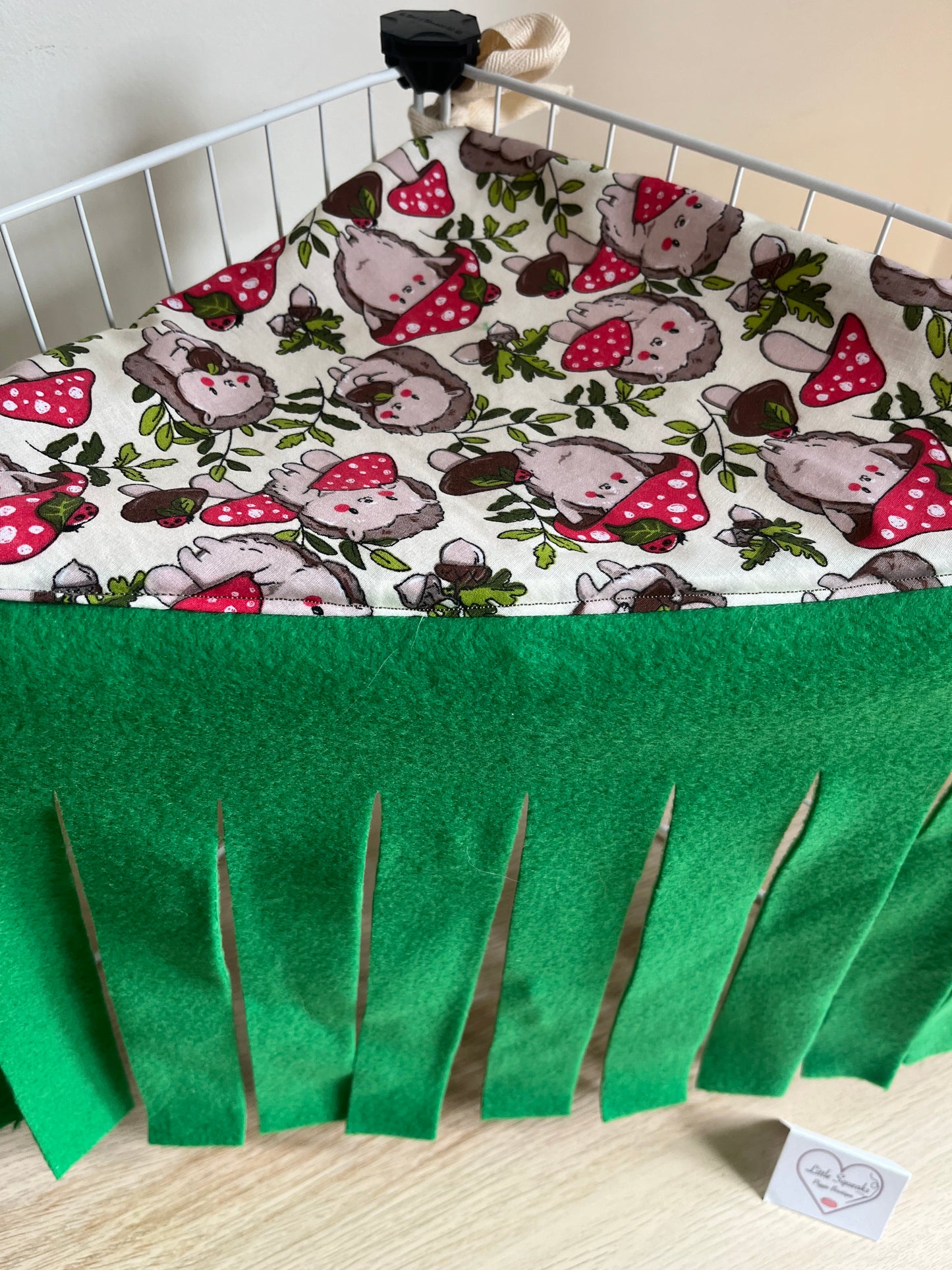 Enchanted Hedgehog Collection Corner Forest Fleece - Hide/Hideout