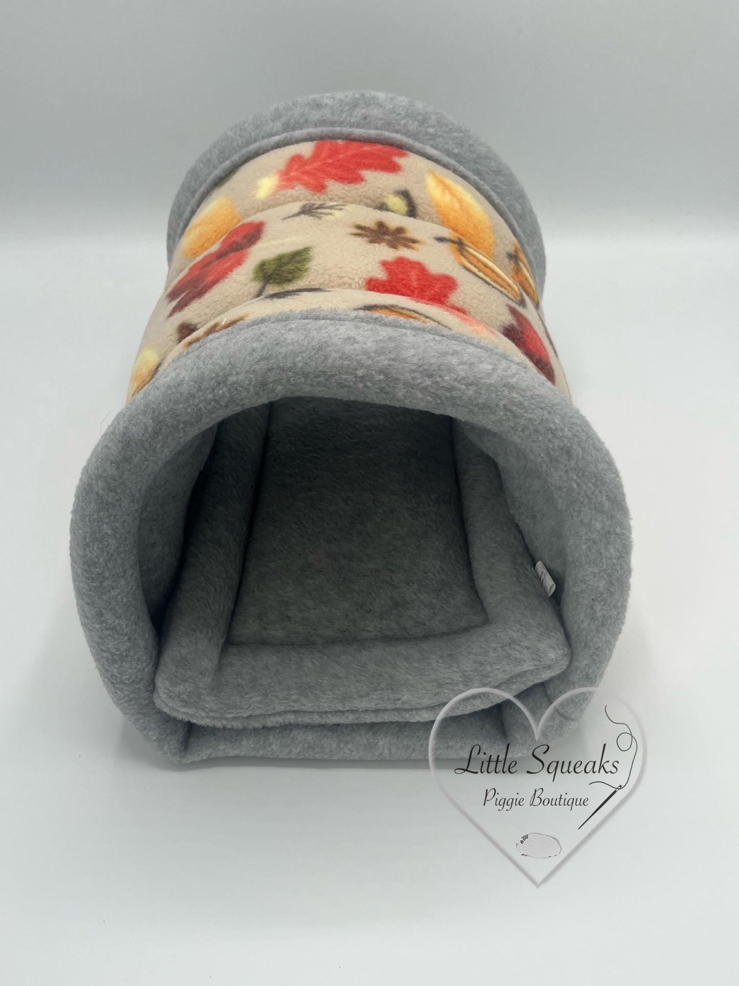 Autumn Spice Cuddle Tunnel with Pee Pad - Guinea Pig Bed/Hide
