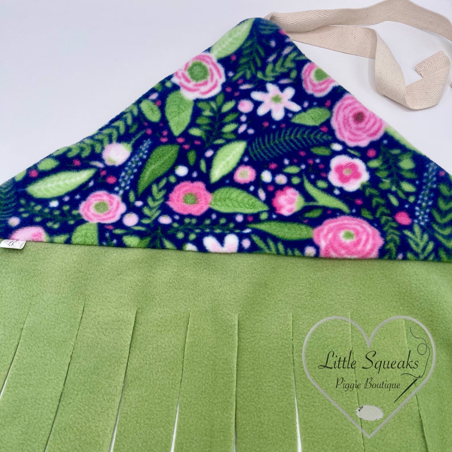 Flower Garden Corner Forest Fleece - Guinea Pig Hide/Hideout
