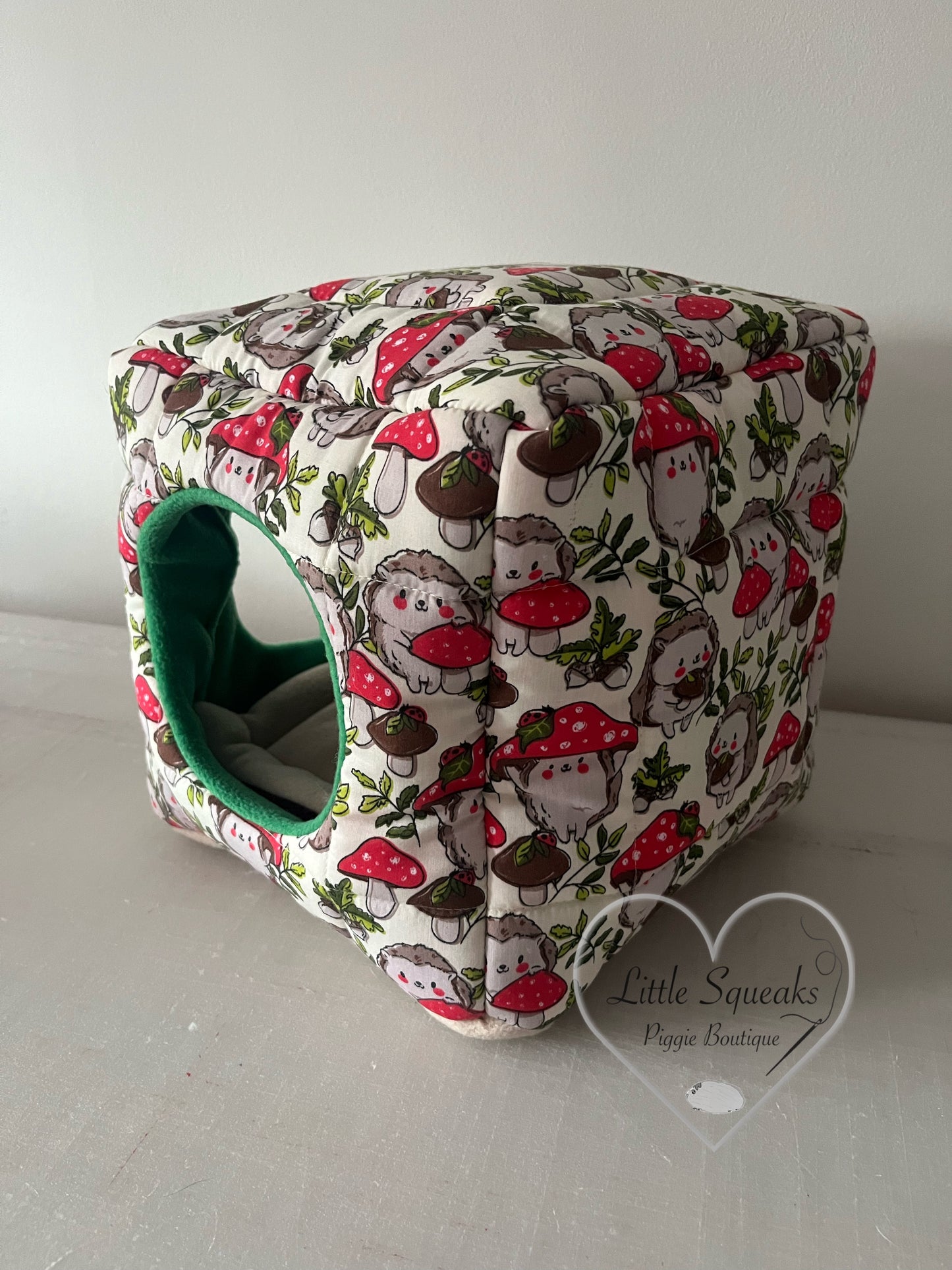 Enchanted Hedgehog Cuddle Cube - Two Entrance Guinea Pig Bed/Hide