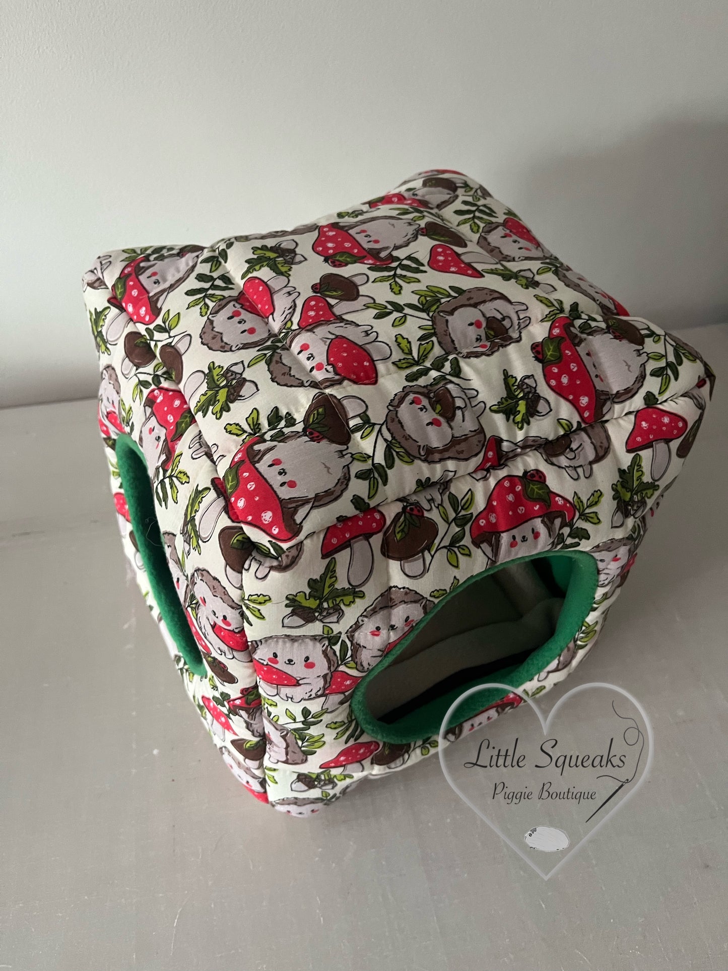 Enchanted Hedgehog Cuddle Cube - Two Entrance Guinea Pig Bed/Hide