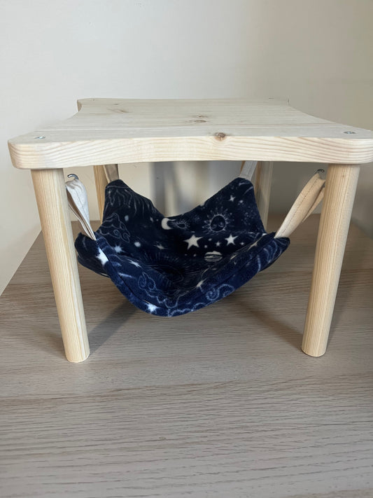Wooden Hammock Stand with Hammock Pad "Zodiac" for Guinea Pigs