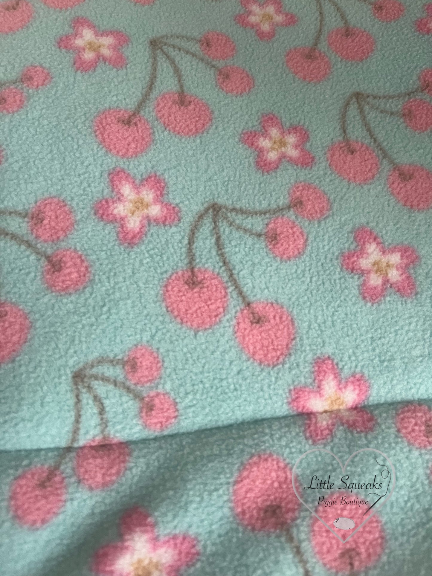Fleece Cage Liner for Guinea Pigs - Cherry Blossom