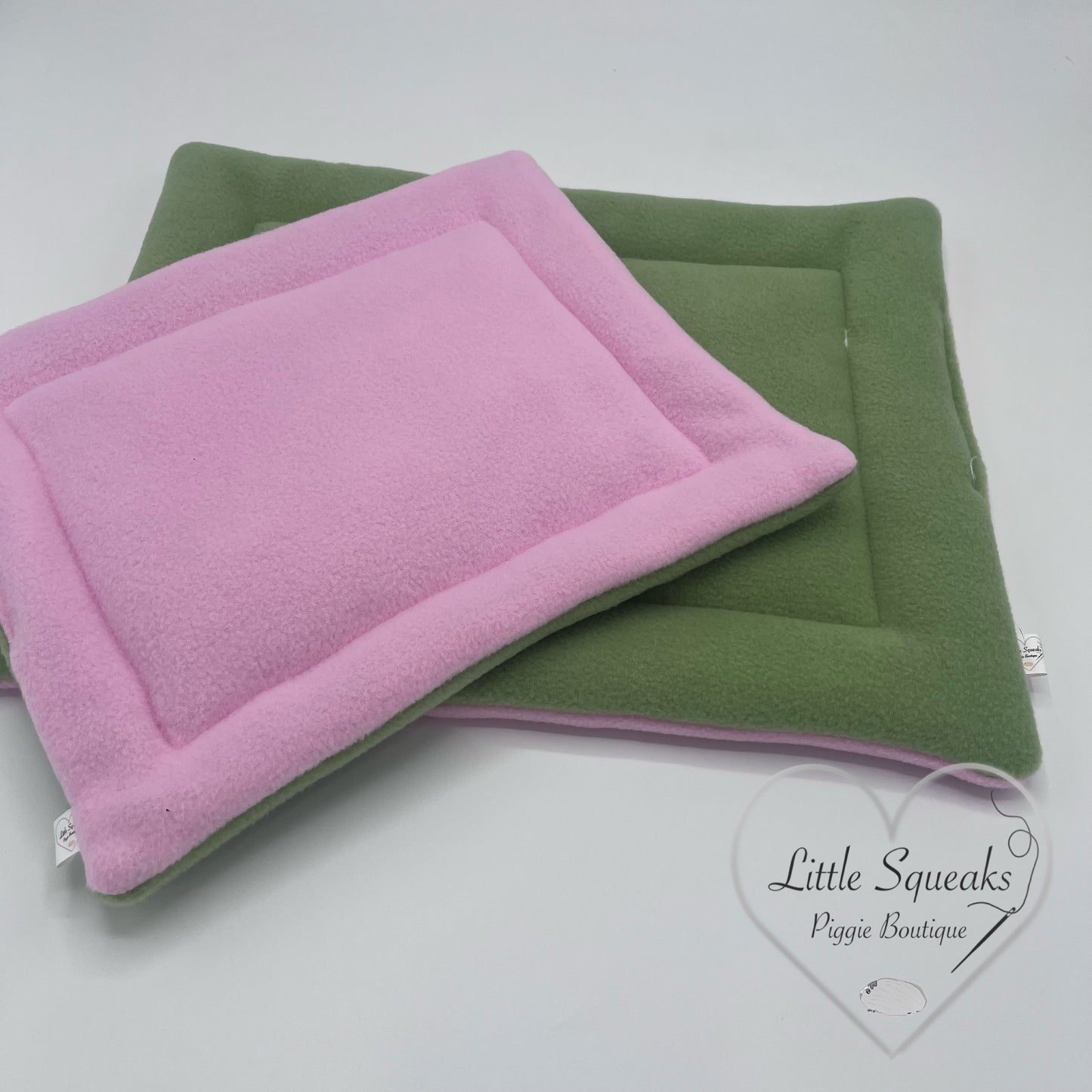 Baby Pink/Green Pee Pad for Guinea Pigs (Flower Garden Collection)