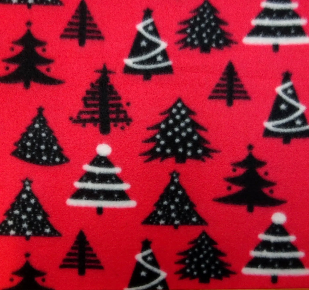 Fleece Cage Liner for Guinea Pigs - Christmas Trees