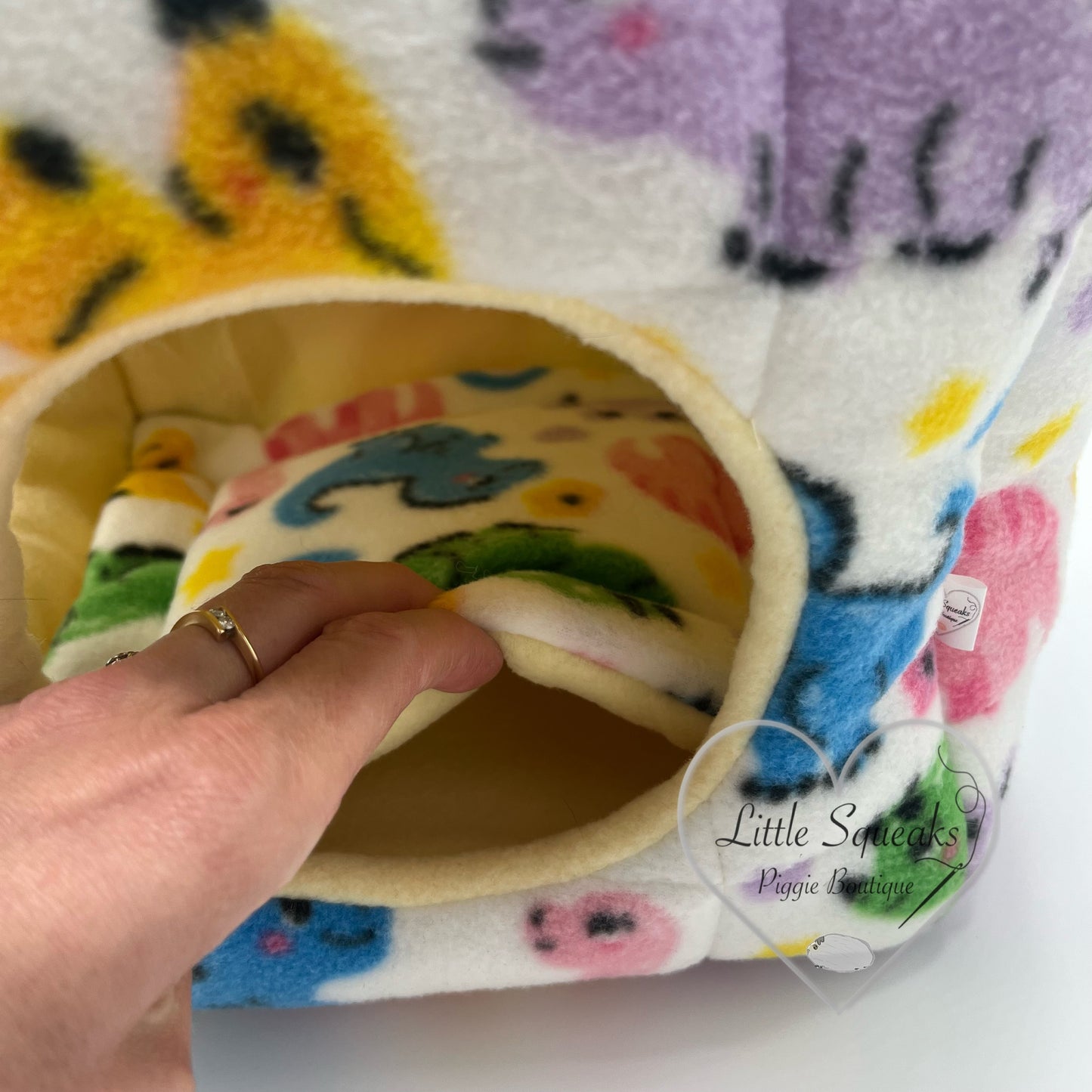 Dinosaur Cuddle Cube - Two Entrance Guinea Pig Bed/Hide (Dinosaur Collection)
