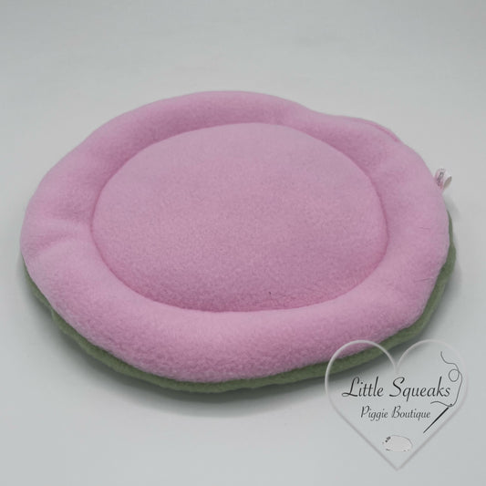 Pee Pad (Baby Pink/Green) - For Guinea Pig Cuddle Cup/Cosy Pod - Flower Garden Collection