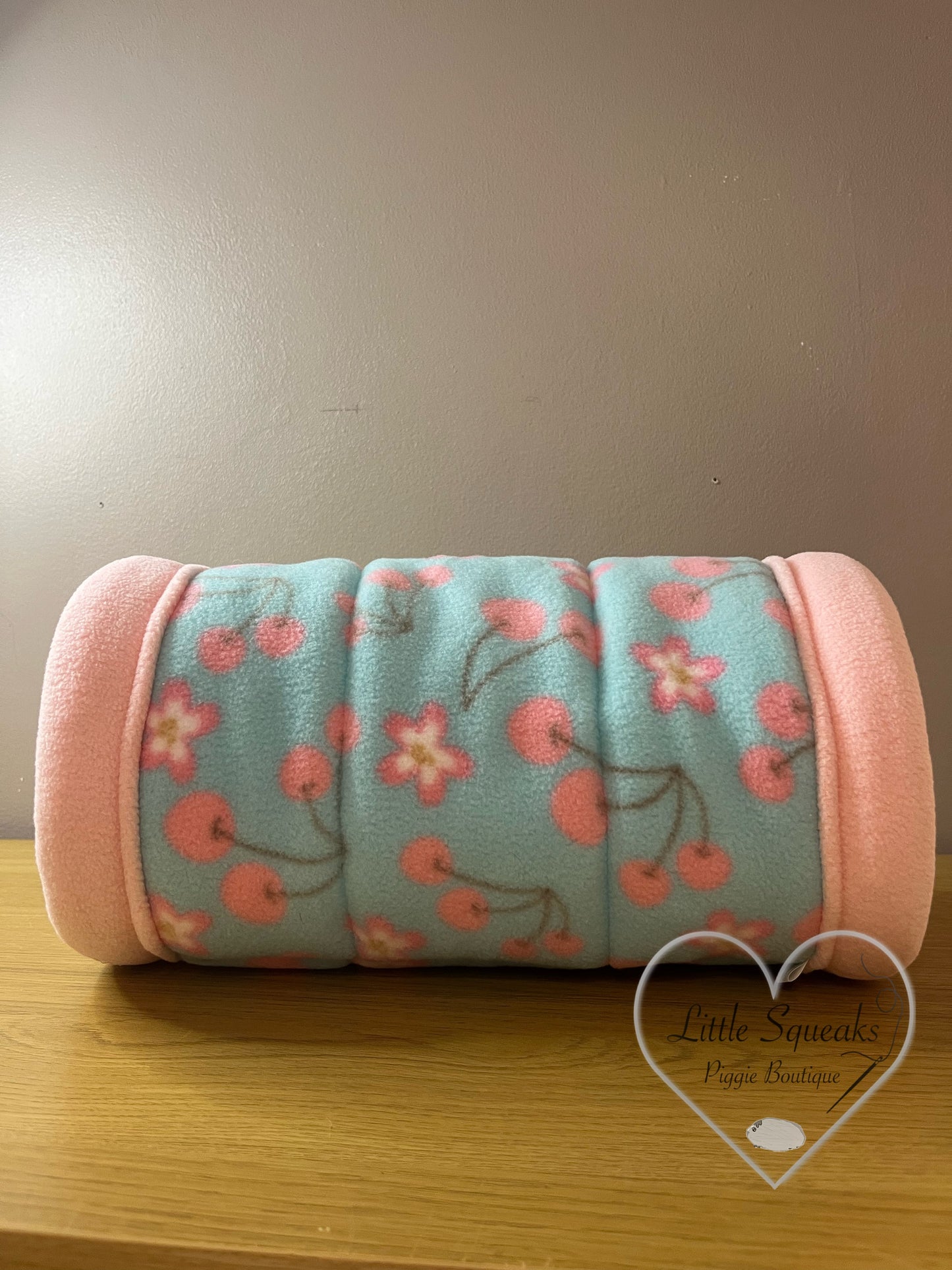 Cherry Blossom Snuggle Tunnel ‘STAY OPEN’ - Guinea Pig Bed/Hide