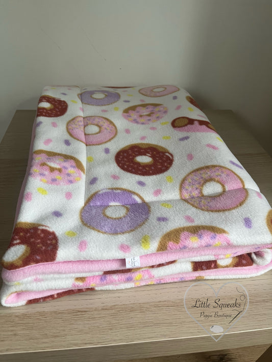 Fleece Cage Liner for Guinea Pigs - Donuts & Sprinkles