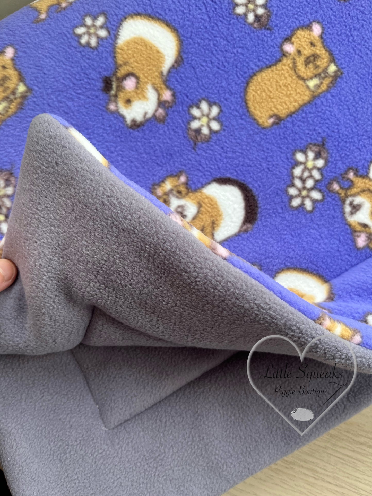 Fleece Cage Liner for Guinea Pigs - Purple Guinea Pigs