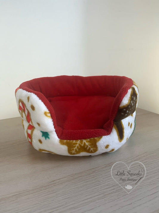 Christmas Cuddle Cup - Guinea Pig Bed/Hide (White Christmas)