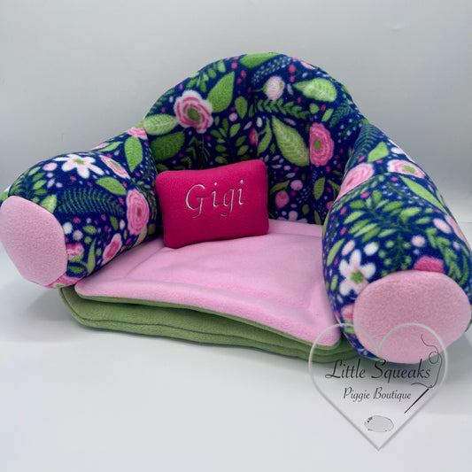 Flower Garden Squishy Sofa for Guinea Pigs