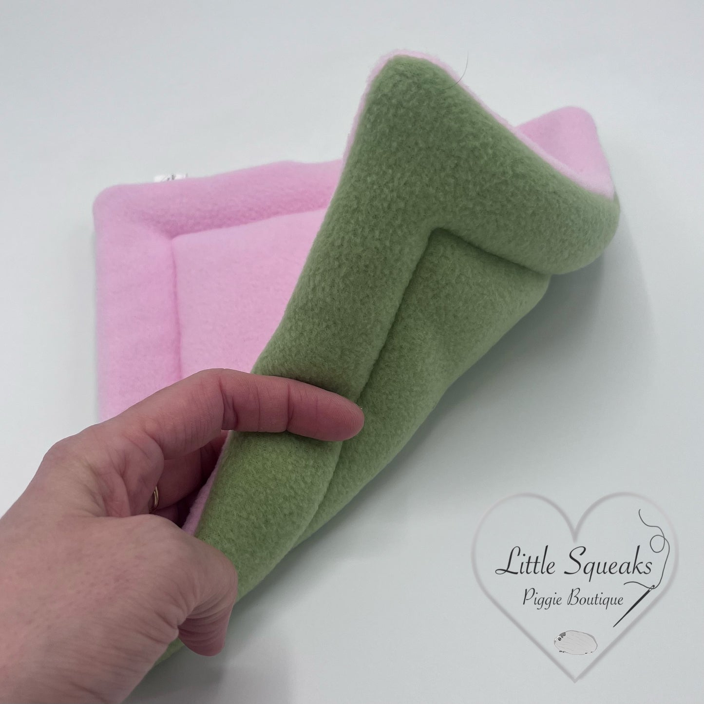 Square Pee Pad - for Cuddle Cube (Baby Pink/Green) - Flower Garden Collection