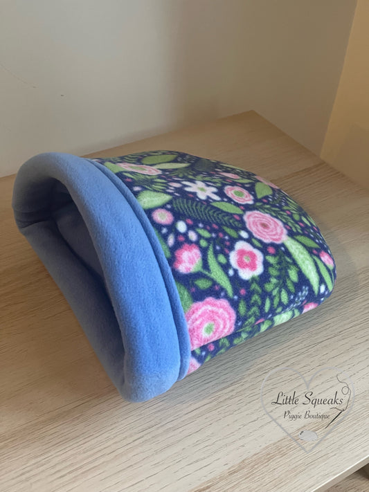 Floral Garden Stay Open Snuggle Sack - Guinea Pig Bed/Hide