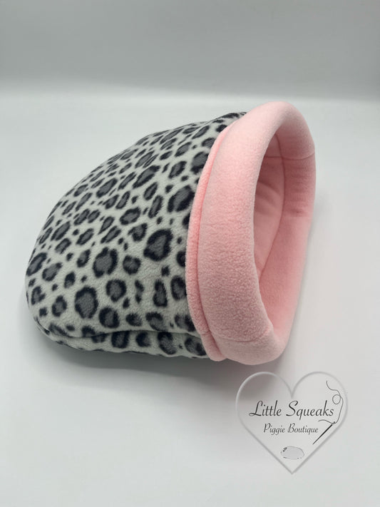 Snow Leopard Stay Open Snuggle Sack - Guinea Pig Bed/Hide
