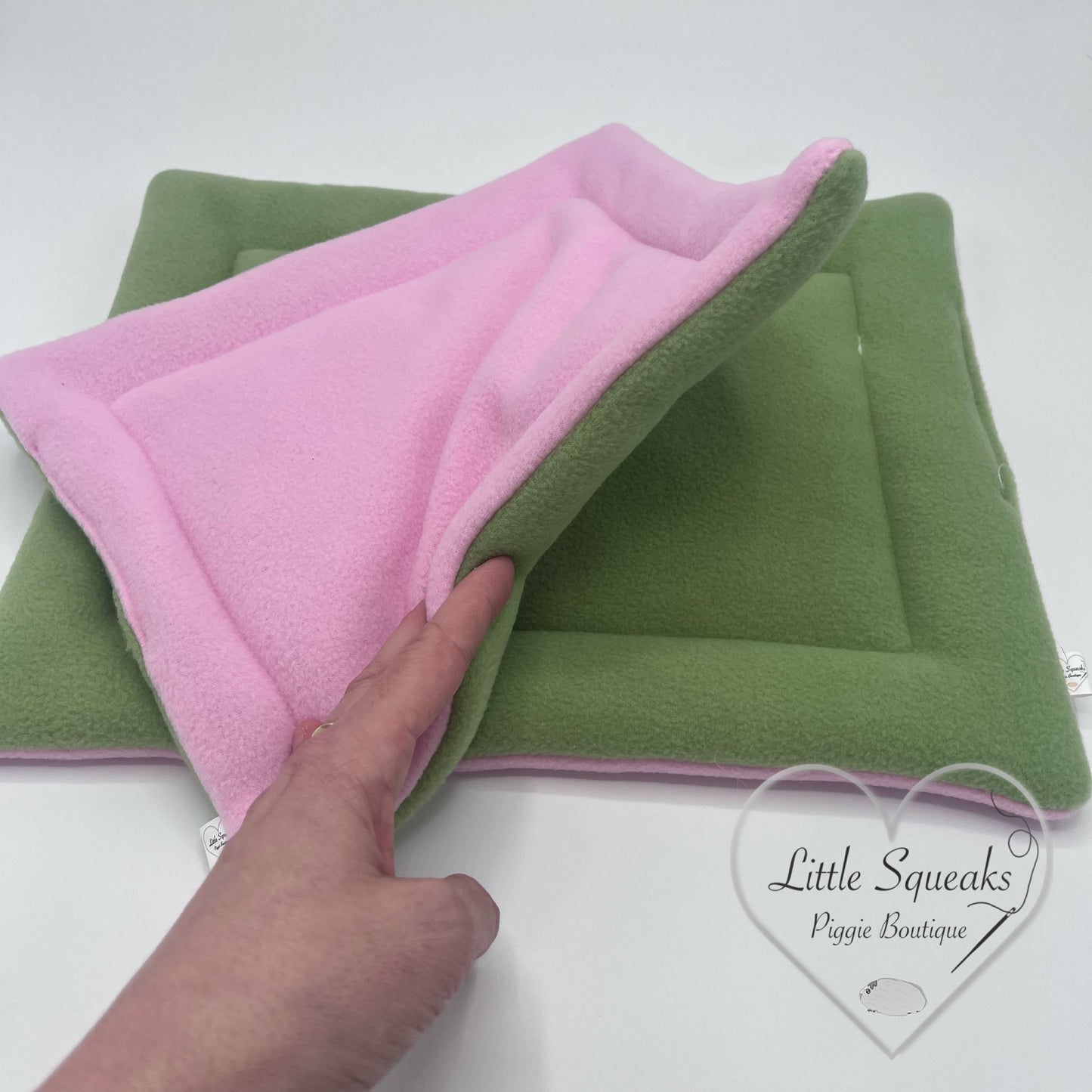 Baby Pink/Green Pee Pad for Guinea Pigs (Flower Garden Collection)