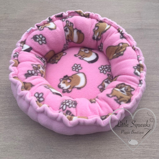 Squishy Donut Bed for Guinea Pigs - Pink Guinea Pig