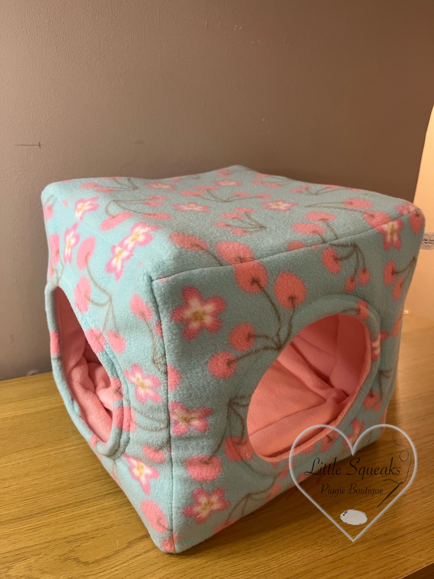 Cherry Blossom Cuddle Cube - Two Entrance Guinea Pig Bed/Hide