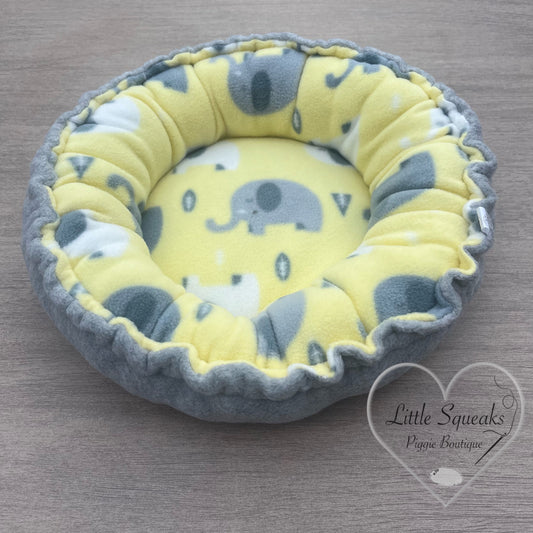 Squishy Donut Bed for Guinea Pigs - Elephants