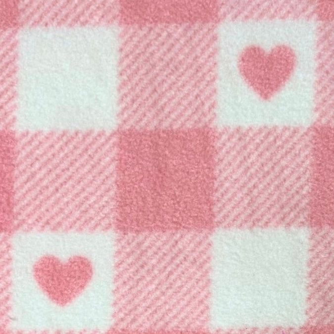 Custom Cuddle Tunnel with Pee Pad - Guinea Pig Bed/Hide (Pink Hearts Check/Milkshake Pink)