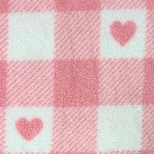 Custom Cuddle Tunnel with Pee Pad - Guinea Pig Bed/Hide (Pink Hearts Check/Milkshake Pink)