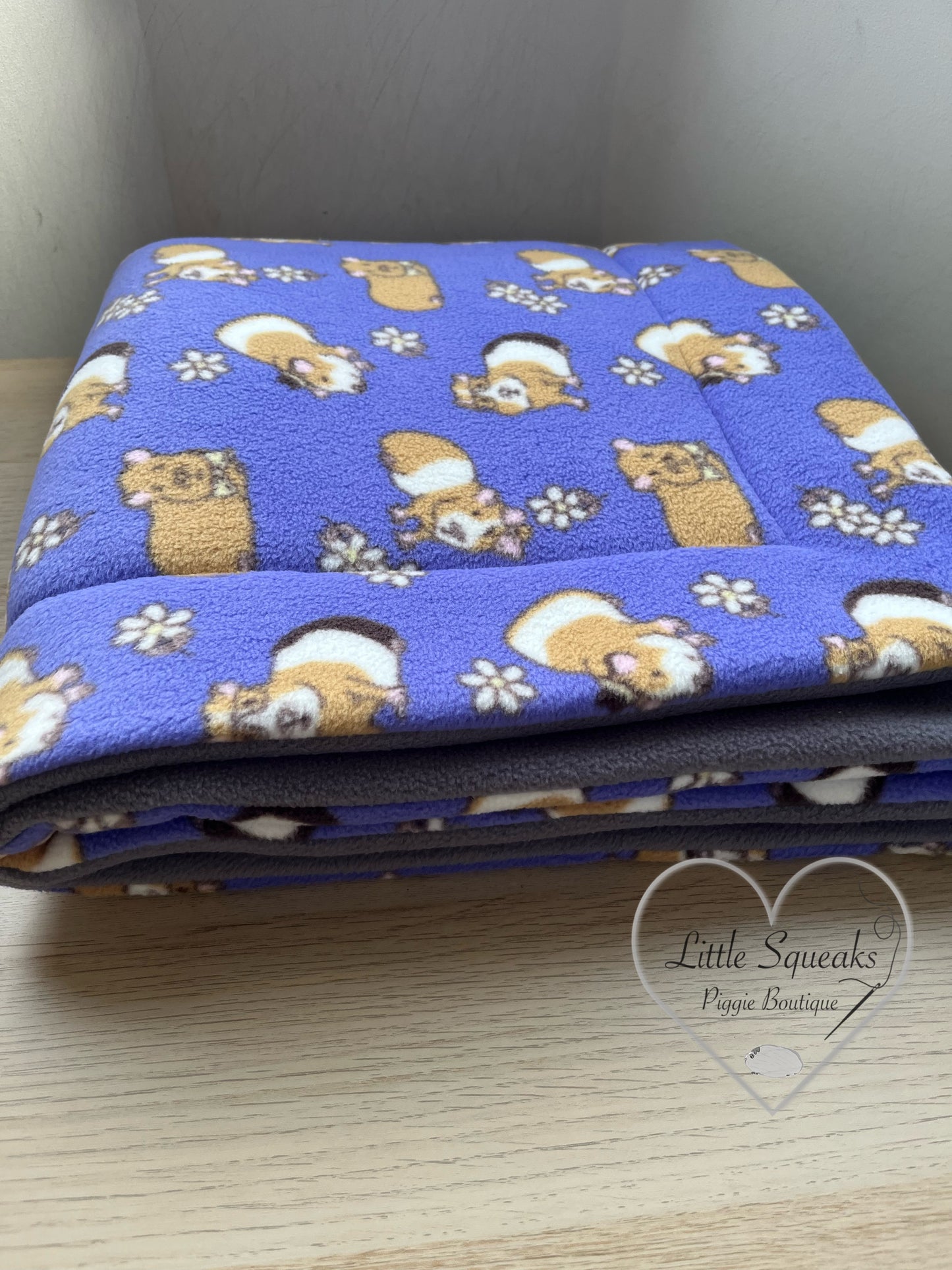 Fleece Cage Liner for Guinea Pigs - Purple Guinea Pigs
