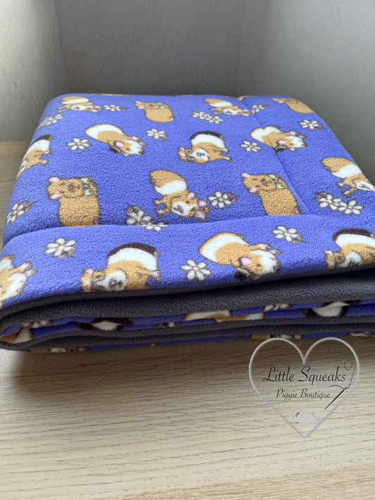 Fleece Cage Liner for Guinea Pigs - Purple Guinea Pigs