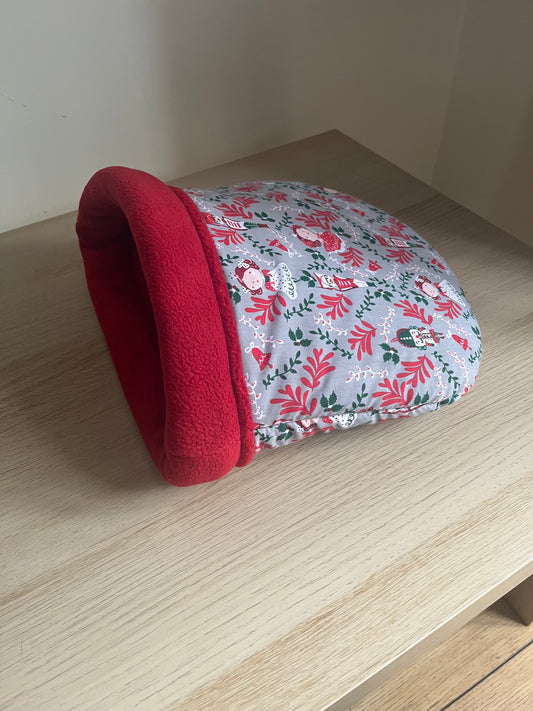 Christmas Stay Open Snuggle Sack - Guinea Pig Bed/Hide (Nutcracker-Silver)