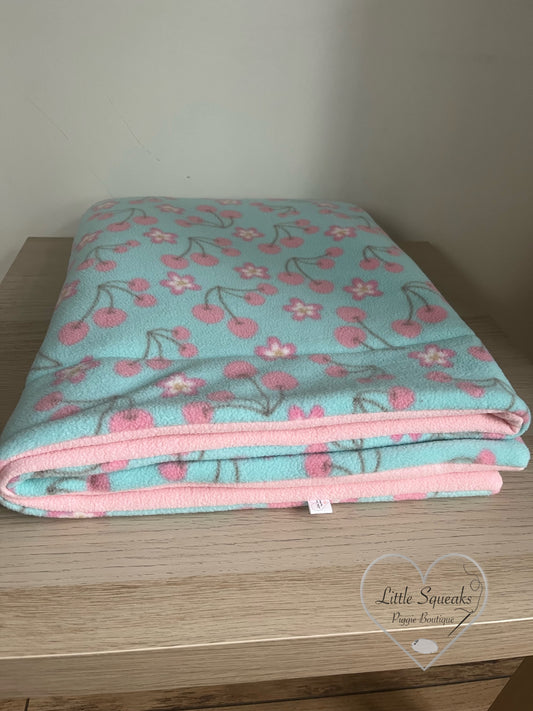 Fleece Cage Liner for Guinea Pigs - Cherry Blossom