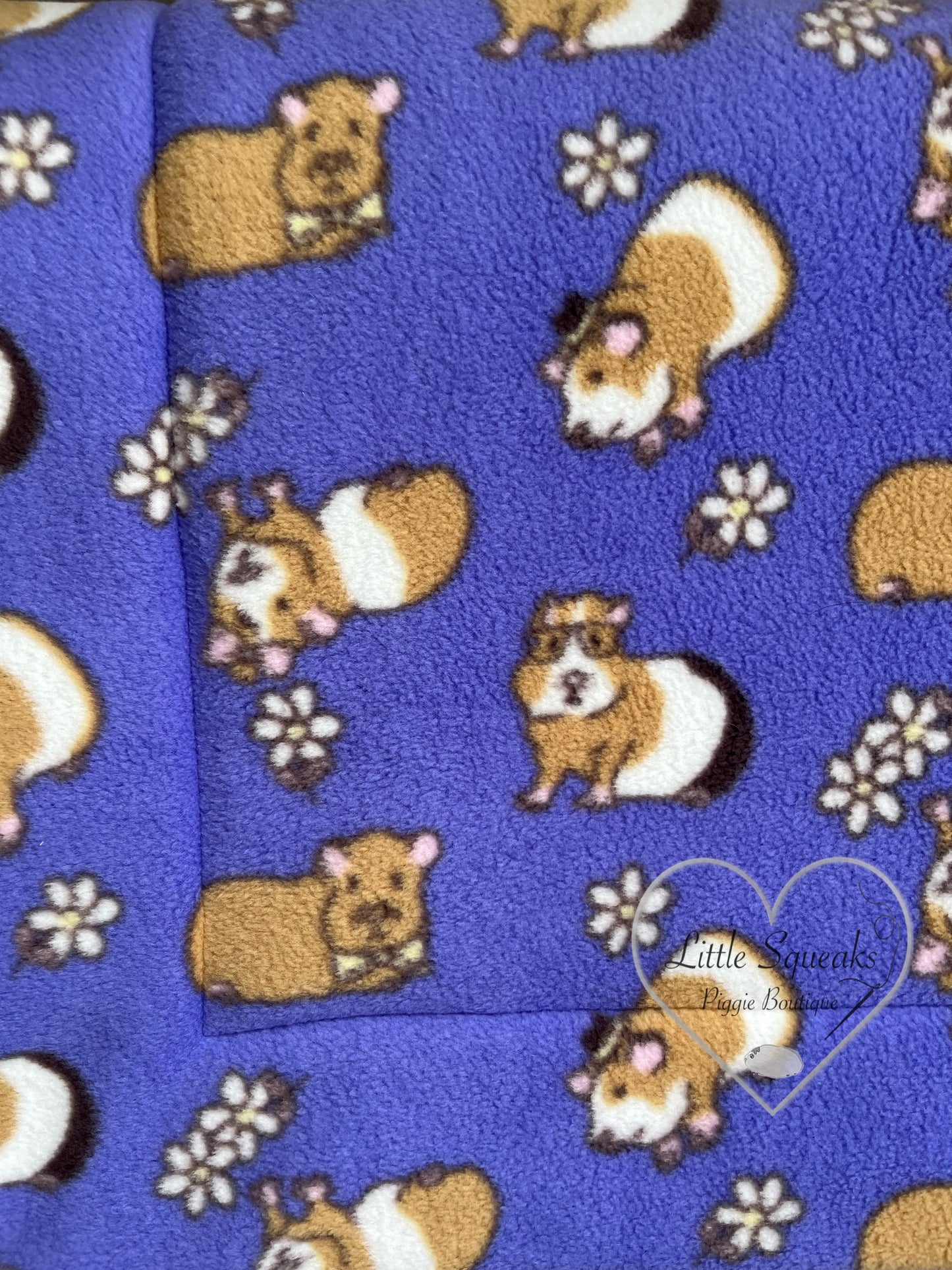 Fleece Cage Liner for Guinea Pigs - Purple Guinea Pigs