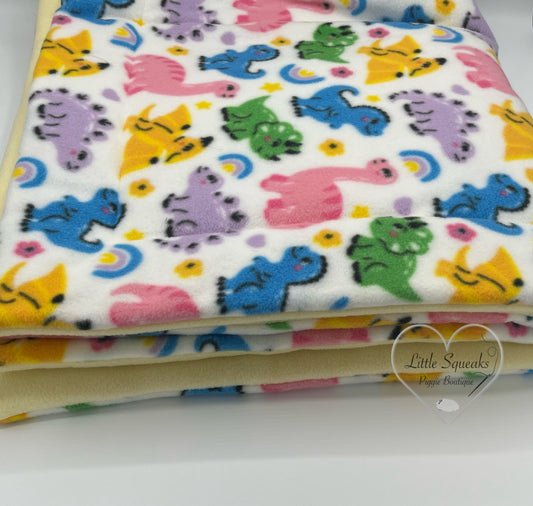 Fleece Cage Liner for Guinea Pigs - Dinosaur Collection