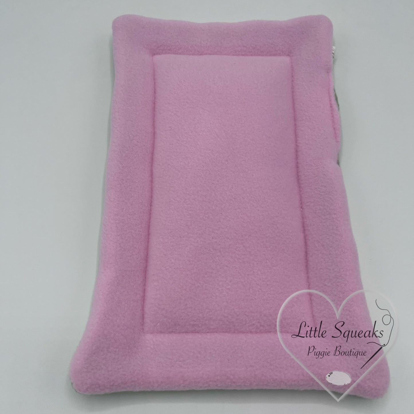 Additional Rectangular Cuddle Tunnel Pee Pad - for Guinea Pigs (Baby Pink/Green - Flower Garden Collection)