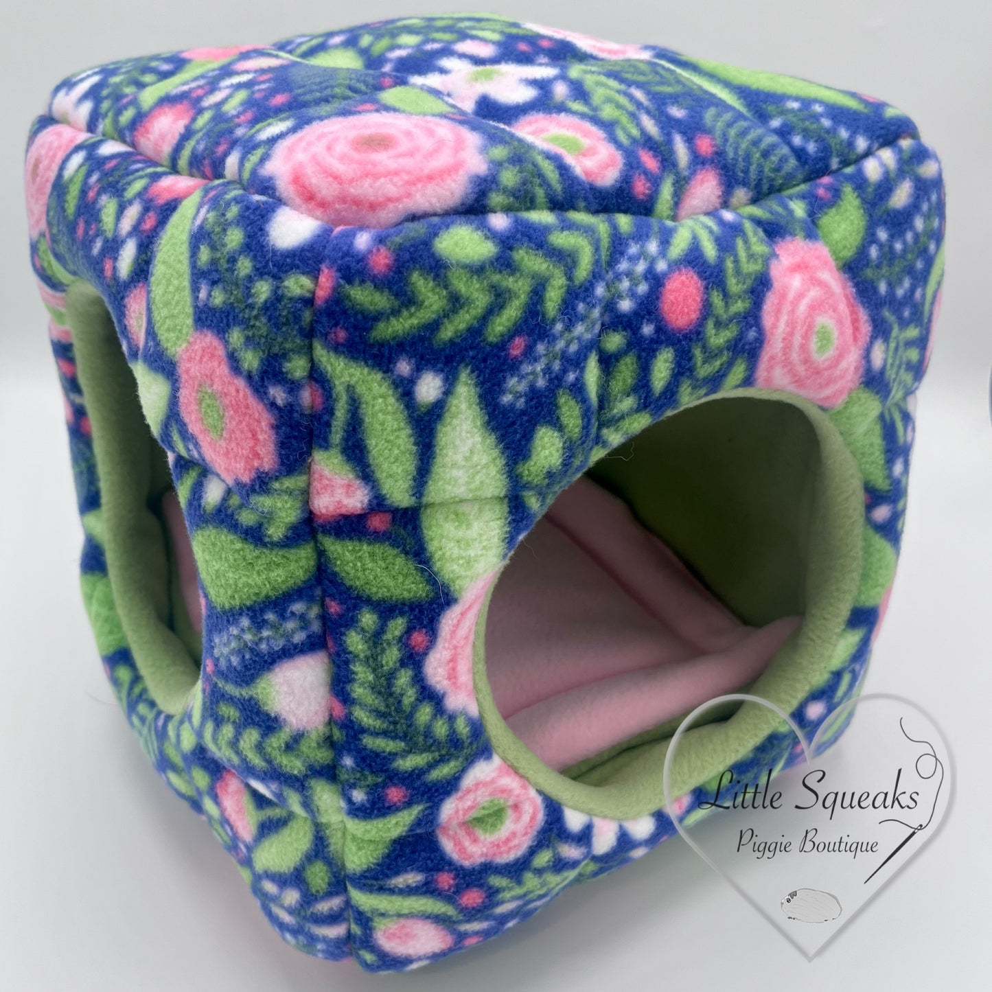 Flower Garden Cuddle Cube - Two Entrance Guinea Pig Bed/Hide